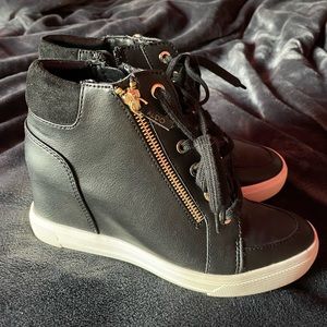 Black Heeled Sneakers
